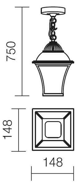 Smarter Venkovní závěsné svítidlo Avignon, v.75cm