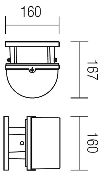 Smarter Venkovní nástěnná lampa Marano, v.16cm