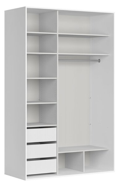 FLEX šatní skříň 150/91, bílá/zrcadlo