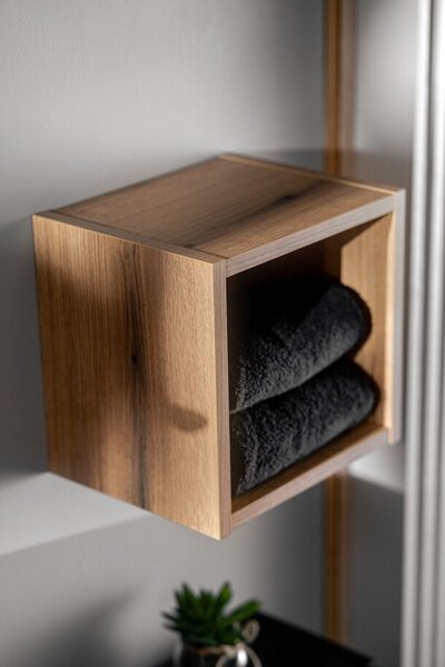 Comad Koupelnová sestava Nova Cashmere 80 cm s umyvadlem, deskou a skříňkami kašmírová/dub evoke
