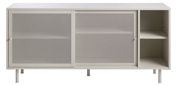 Šedá kovová komoda s posuvnými dveřmi 160x75x47 cm Veep – Unique Furniture