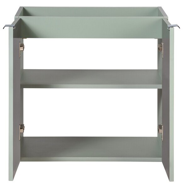 Comad Koupelnová sestava Line Reed Green Pati se skříňkami a umyvadly 140 cm zelená/dub evoke