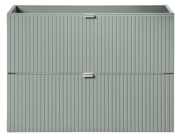 Comad Závěsná skříňka Line Reed Green Gaja s deskou a umyvadlem 50 cm zelená/dub evoke