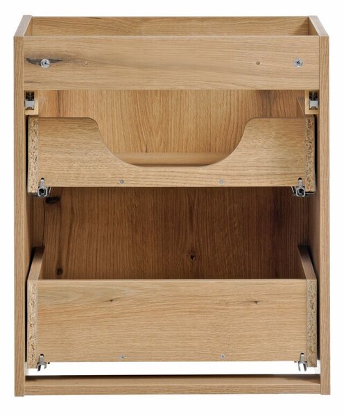 Comad Závěsná skříňka Nova Oak Gaja s deskou a umyvadly 100 cm dub evoke/bílá