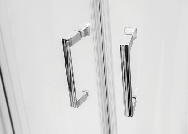 Besco Čtvrtkruhový sprchový kout MODERN HR 80x80 (90x90), výška 165 cm - bez vaničky Rozměry (cm): 90x90, Barva profilů a typ výplně: profily: chrom, výplň: transparent