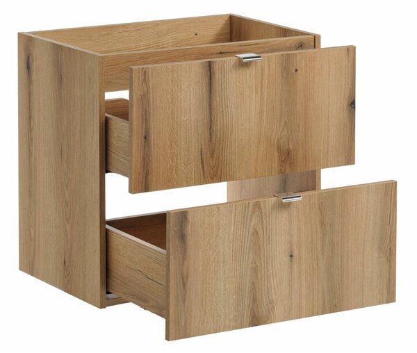 Comad Závěsná umyvadlová skříňka Nova Oak s deskou 140 cm dub evoke