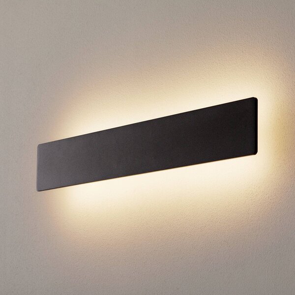 IDEAL LUX LED nástěnné světlo Zig Zag černá, šířka 53 cm, Černá, Chodba, Hliník, Moderní