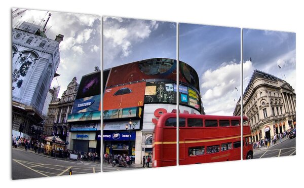 Červený autobus v Londýně - obraz (160x80cm)