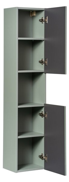 Comad Koupelnová sestava Line Reed Green Pati se skříňkami a umyvadly 140 cm zelená/dub evoke