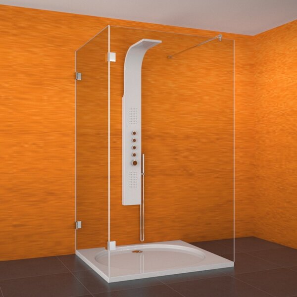 Dvoudílní sprchová stěna Teiko NSSR2 L S-WO 100 V334100L52T70013 100x100x200 cm / výplň Transparent - Water Off