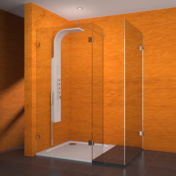 Třídílná sprchová stěna Teiko NSSL3 L S-WO V334150L52T70003 150x100x200 cm / výplň Transparent - Water Off