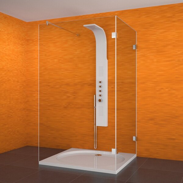 Dvoudílní sprchová stěna Teiko NSSR2 R S-WO 100 V334100R52T70013 100x100x200 cm / výplň Transparent - Water Off