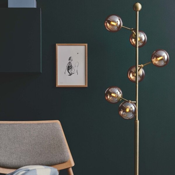 Halo Design Skleněná stojací lampa Atom 155 cm