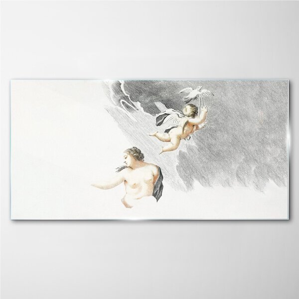 Obraz na skle Obraz na skle Kreslení starověkých andělů
