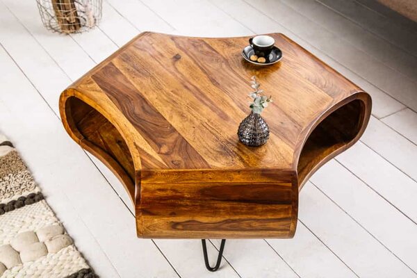 Designový konferenční stolek Lorelei, 90 cm, sheesham