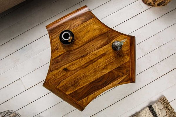Designový konferenční stolek Lorelei, 90 cm, sheesham