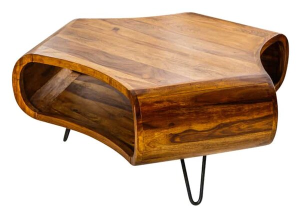 Designový konferenční stolek Lorelei, 90 cm, sheesham