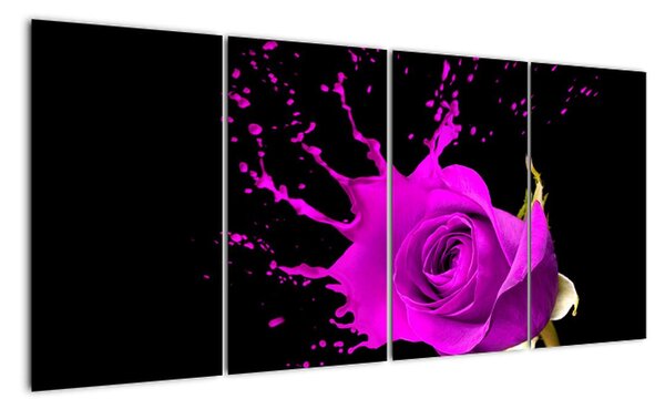 Abstraktní obraz růže - obraz (160x80cm)