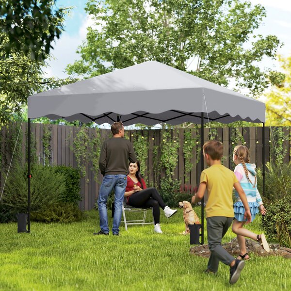 Zahradní pavilion Outsunny cca 3x3m, voděodolný stabilní zimní skládací pavilion s UV ochranou 50+, skládací párty stan s přepravní taškou, zahradní p