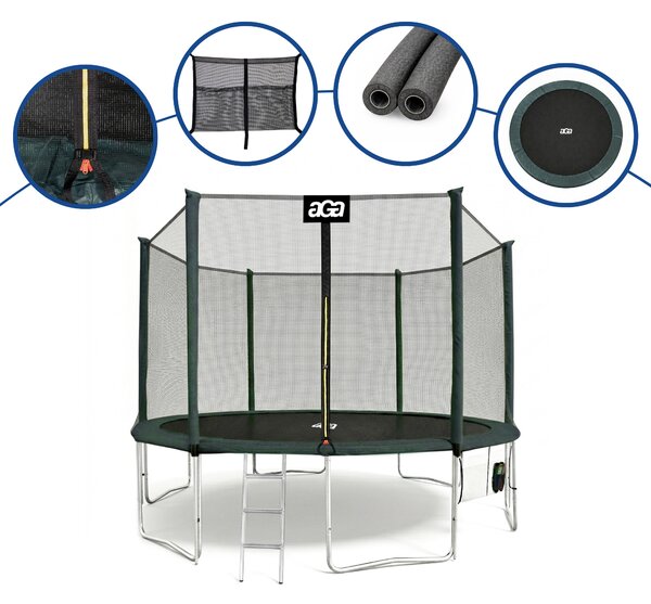 Aga SPORT PRO 400 cm Dark Green + ochranná síť
