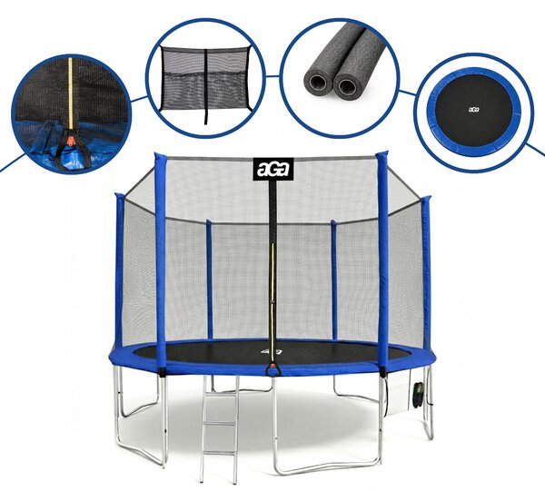 Trampolína Aga SPORT PRO 400 cm Blue + ochranná síť