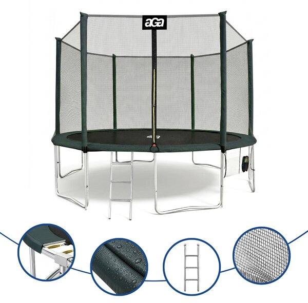 Aga SPORT PRO 400 cm Dark Green + ochranná síť