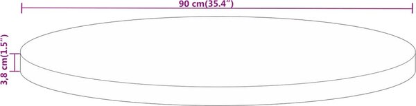 VidaXL Stolní deska Ø 90 x 3,8 cm kulatá masivní recyklované dřevo [370033] Barva: Mangovníkové dřevo (přírodní)