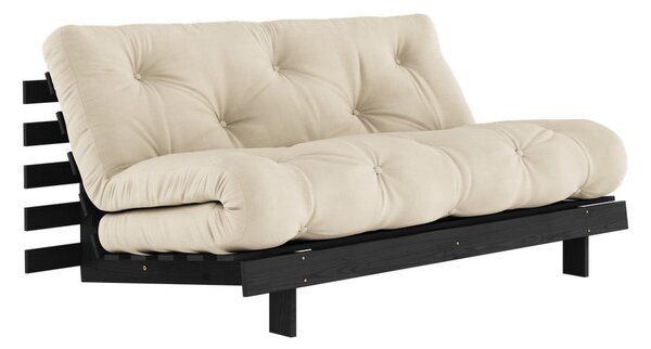 Béžová rozkládací pohovka 160 cm Roots Black Night – Karup Design