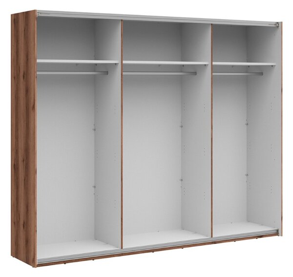 FORN šatní skříň SZF/270, dub delano tmavý/černý mat
