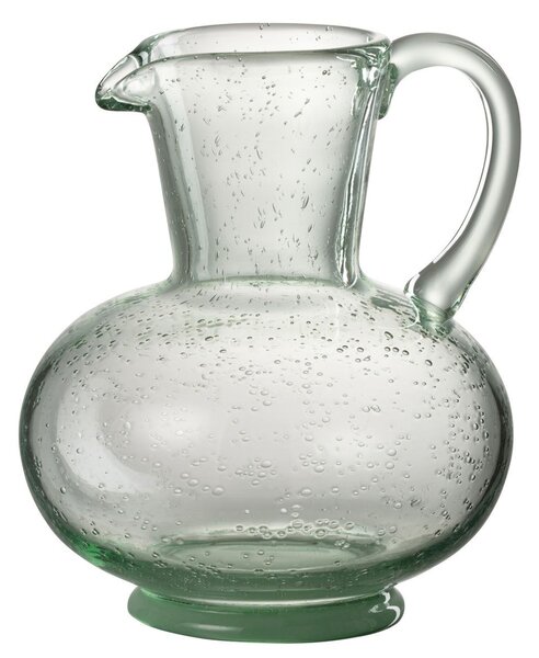 Zelený skleněný džbán s bublinkami Yones M - 16*15*21cm - J-Line by Jolipa
