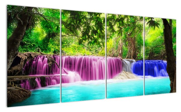 Abstraktní obraz vodopádů (160x80cm)
