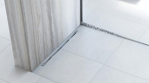 Sprchový odtokový pásek 120 cm broušený nikl