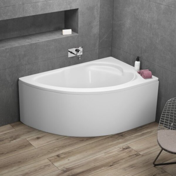 Polimat Akrylátová asymetrická vana Standard 130x85 L(R) AS Barva: Bílá, Orientace: Pravá