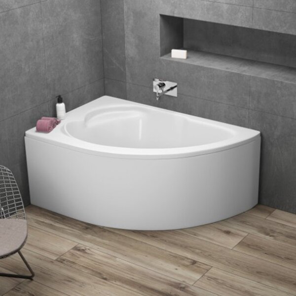 Polimat Akrylátová asymetrická vana Standard 130x85 L(R) AS Barva: Bílá, Orientace: Pravá
