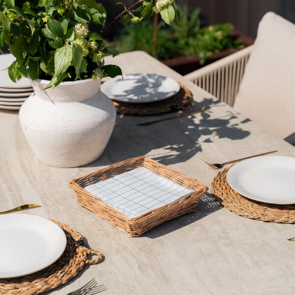 Papírové ubrousky Pattern Lunch Light Blue/Blue Grid – set 20 ks