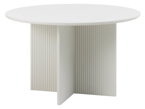 Světle šedý kulatý jídelní stůl ø 110 cm Palma – Unique Furniture