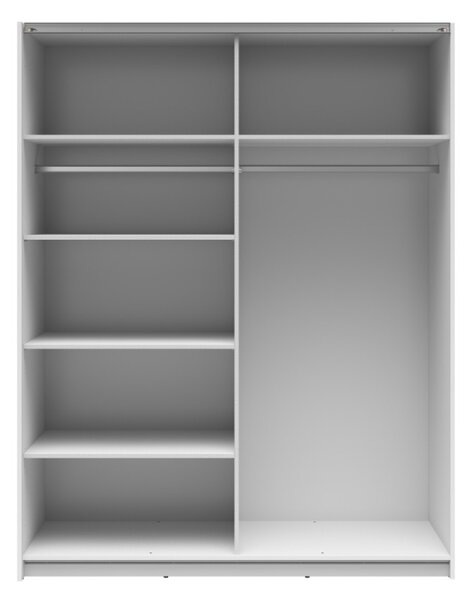 TETRIX šatní skříň SZF/153/2M, bílý lesk