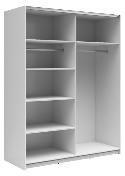 TETRIX šatní skříň SZF/153/2M, bílý lesk