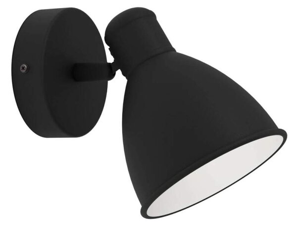 Eglo 900428 SAN PERI - Nástěnná koupelnová retro lampička, 1 x GU10, IP44 (Černé nástěnné svítidlo na kloubu )