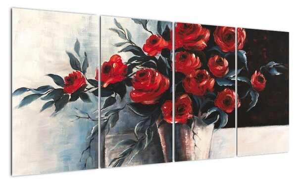 Obraz růží na zeď (160x80cm)