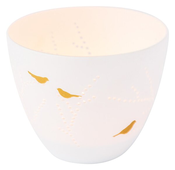 Porcelánový svícen Gold Birds Small