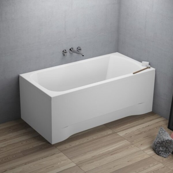 Polimat Akrylátová obdélníková vana Classic 120x70 (130x70, 140x70, 150x70, 150x75, 160x70, 170x70, 170x75, 180x80) Barva: Bílá, Rozměry (cm): 120x70