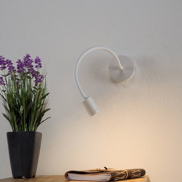 Ideallux Flexibilní nástěnné svítidlo LED Focus, bílé, Bílá / opál, Obývací pokoj / jídelna, kov, Moderní