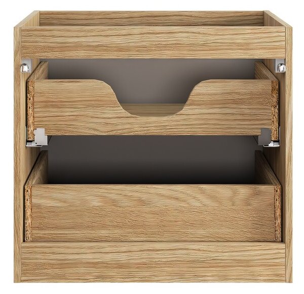 Comad Koupelnová sestava Luxor Beige s deskou, umyvadly a skříňkami 160 cm béžová/dub olejovaný