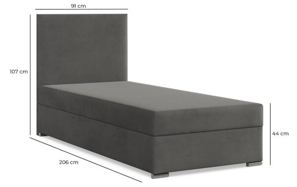 Čalouněná postel ELDA 90×200 cm světle šedá