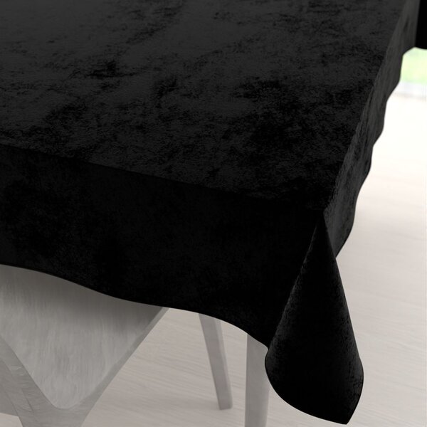 Biante Velký sametový obdélníkový ubrus Velvet Premium SVP-041 Černý 160x220 cm