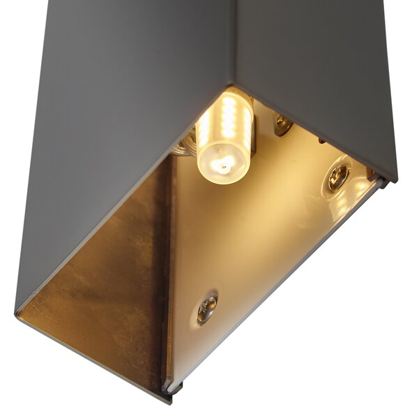 Moderní nástěnné svítidlo Gunmetal 2-Lights - Otan S