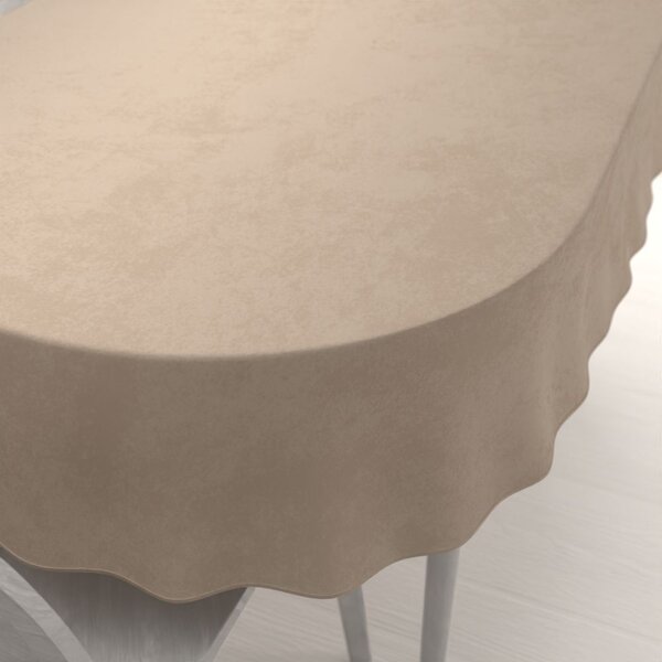 Biante Sametový oválný ubrus Velvet Premium SVP-042 Béžovohnědý 60x100 cm