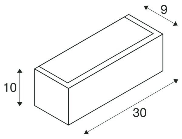 BIG WHITE SLV CHROMBO nástěnné svítidlo, čtvercové, 3000K, 8 W, fázově stmívatelné, 120°, černé 1008071