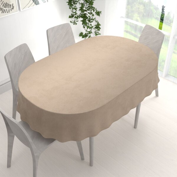 Biante Sametový oválný ubrus Velvet Premium SVP-042 Béžovohnědý 60x100 cm
